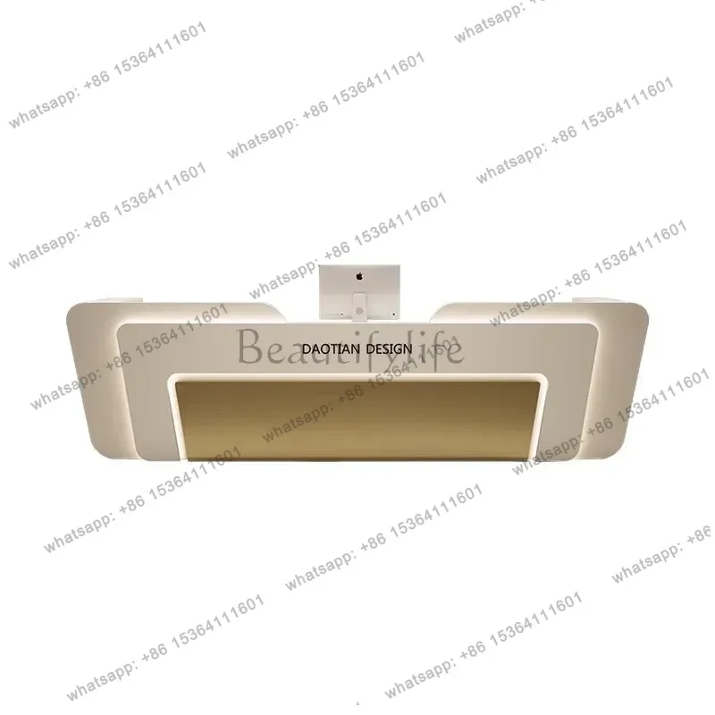 Best Sellers Modern Minimalist Reception Desks Stainless Steel Reception Desks Beauty Dental Office Furniture Mostrador De Recep