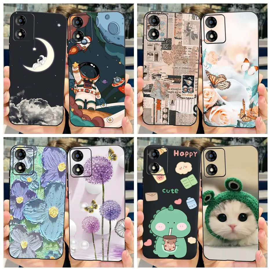 For Motorola Moto E13 Case Cute Painted Coque Soft Silicone Phone Case For Mototola E13 E 13 MotoE13 Back Cover 6.5'' TPU Fundas