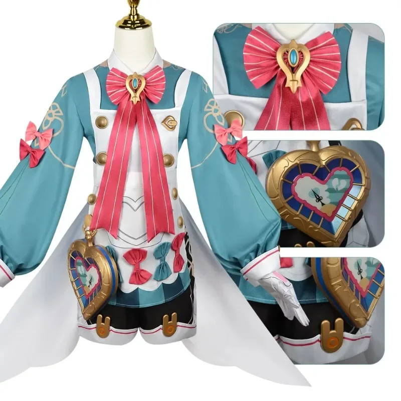 Game Genshin Impact Sigewinne Cosplay Costume Full Set Halloween Costume Sigewinne Cosplay Dress Uniform Outfit Women