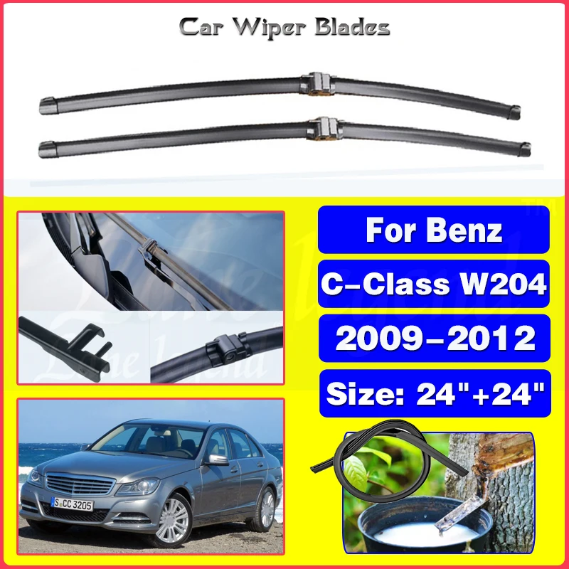 

Wiper Front Wiper Blades For Mercedes Benz C-Class W204 2009 2010 2011 2012 Windshield Windscreen Front Window 24"+24"