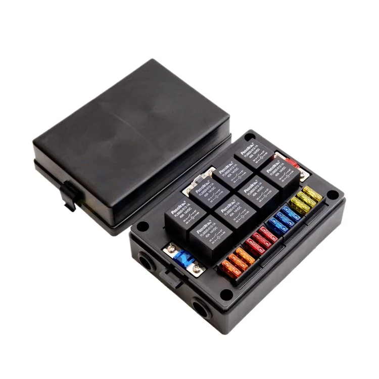 Car fuse box, relay box, multi-channel fuse holder, free combination electrical box