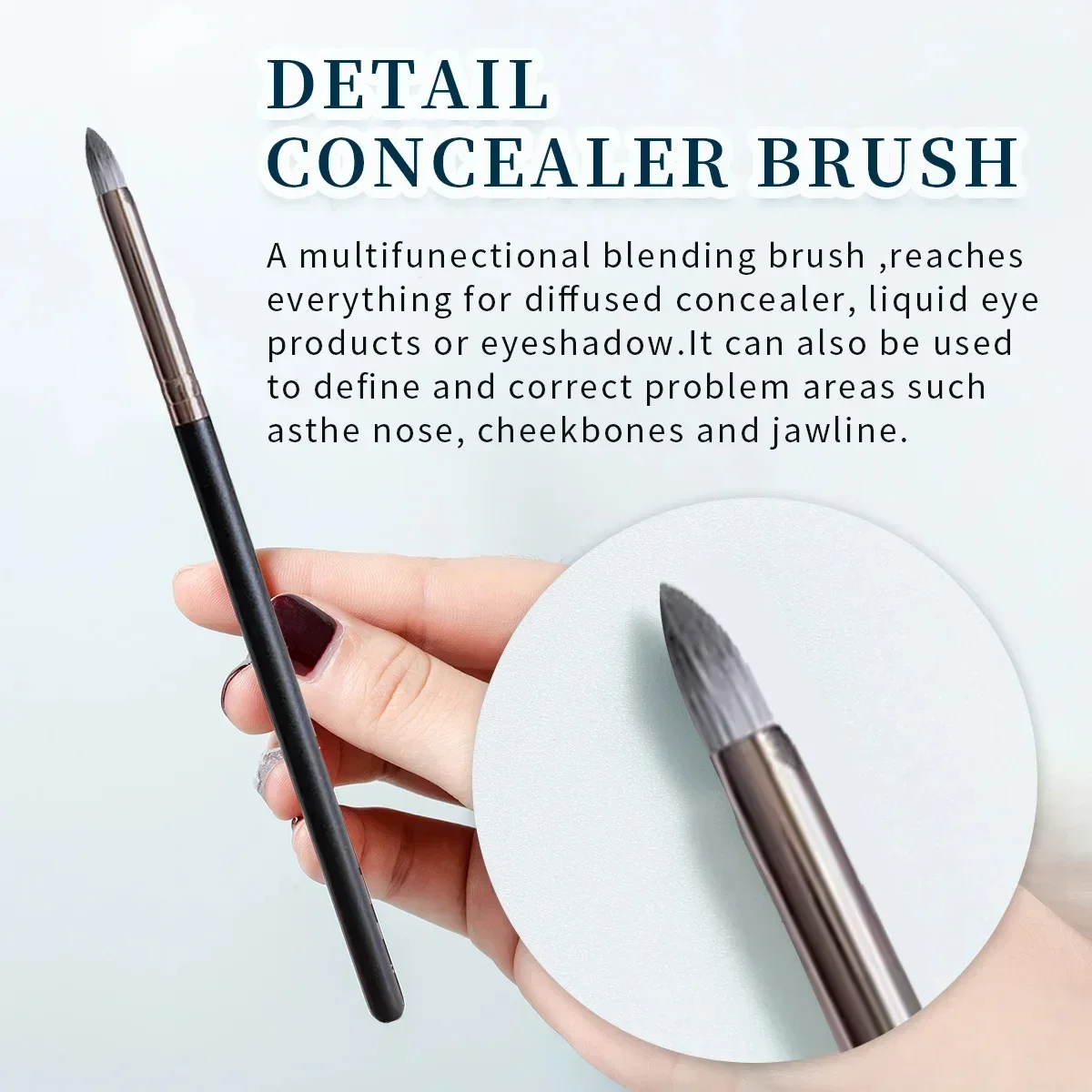 Foundation Concealer Pinsel für Damen, makelloser Make-up-Pinsel unter den Augen, dichter Gesichts-Make-up-Pinsel zum Mischen, multifunktionale weiche Borsten