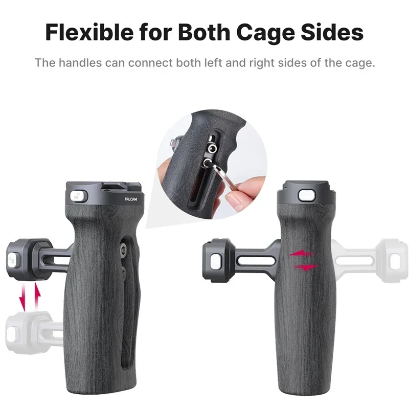 FALCAM 범용 포트 QR 사이드 핸들, F22 2549/2565 퀵릴리즈 핸드 그립
