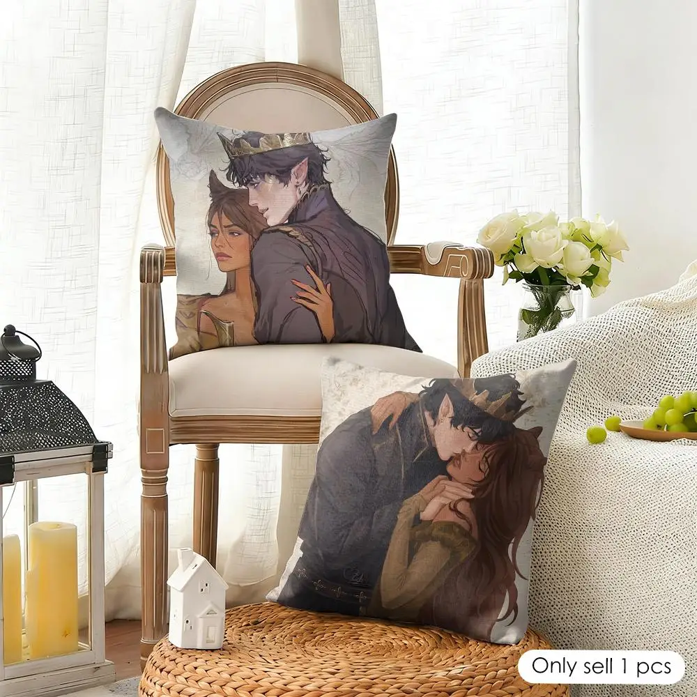 Novel The C-Cruel Prince Cushion Cover Organic Linen Square Pillow Case Durable Non-Allergenic And Kind To Skin