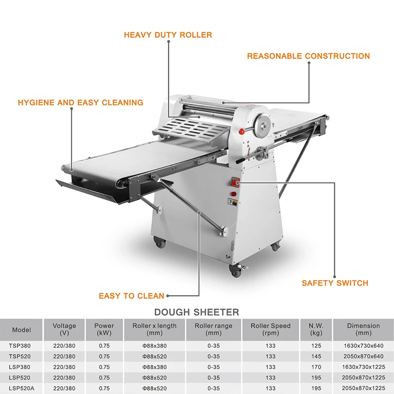 CE Automatic Dough Pastry Sheeter Roller Reversible Laminadora De Masa Fondant Cheap Price Bread Croissant Dough Sheeter Machine