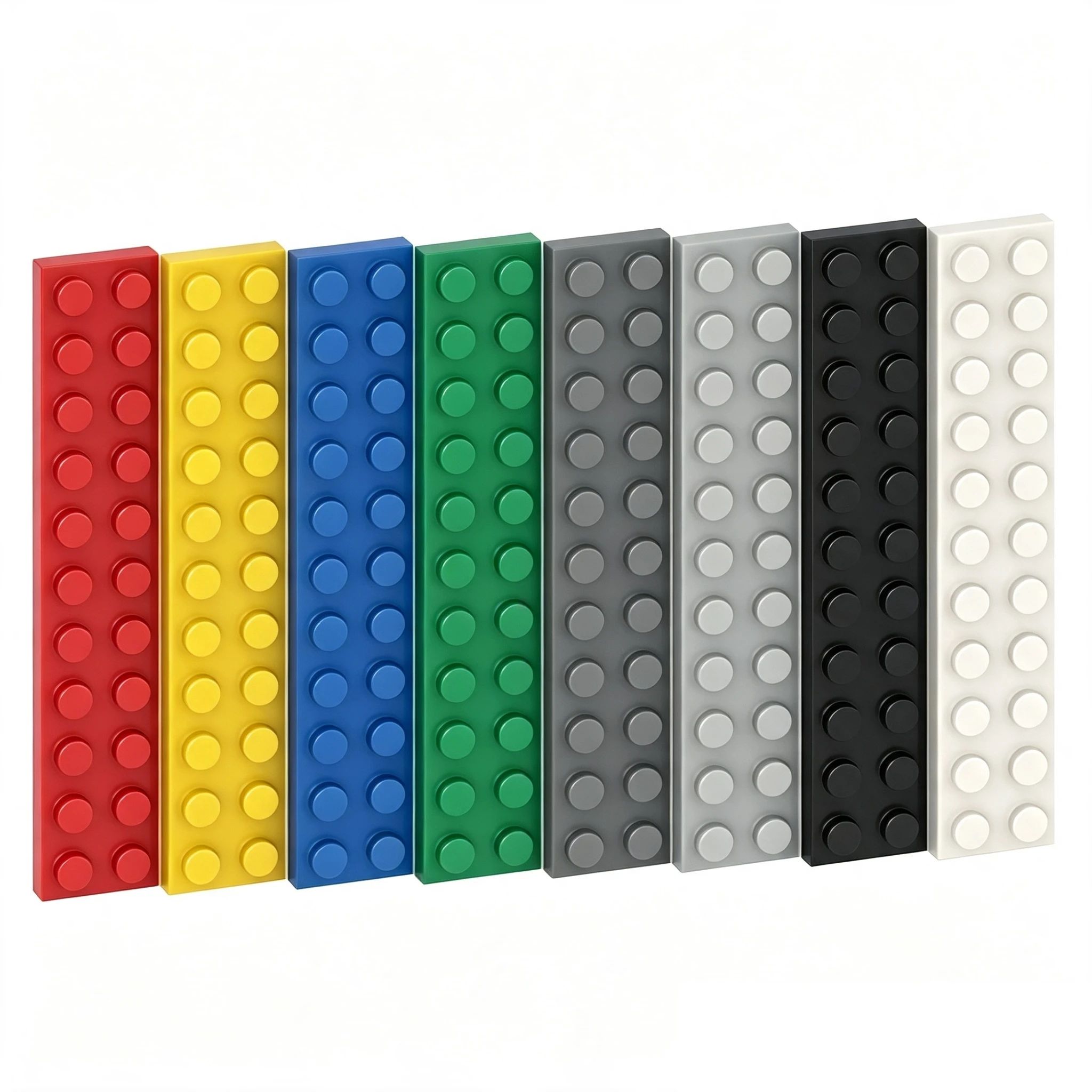1KG Plate 2x12 Thin Base Plate Compatible with 2445 Building Blocks Bricks Multicolor ABS Plastic Accessories Construction Toy