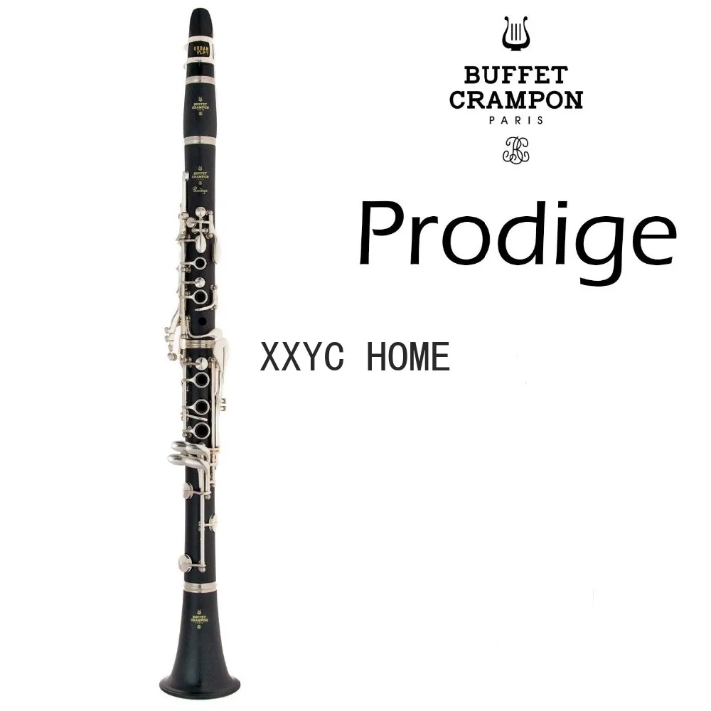 

Brand Buffet Crampon Prodige Bb Clarinet 17 Keys B Flat Musical Instruments High Qualiey Bakelite Tube Nickel Plated Clarinet