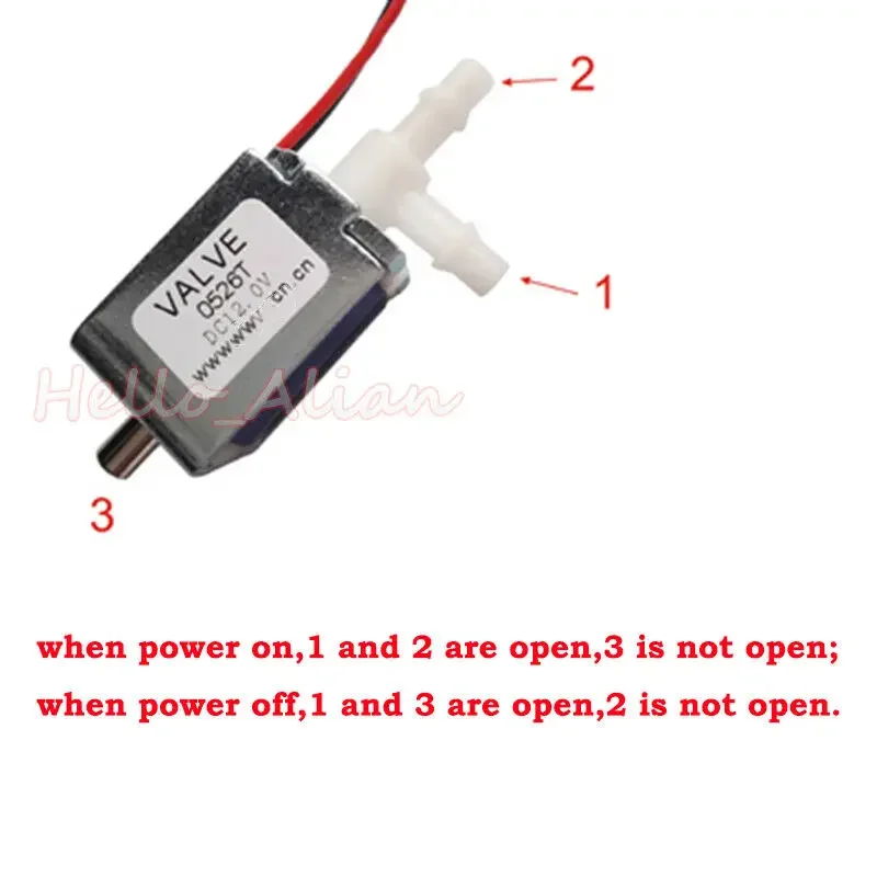 

DC 6V/ 12V/ 24V Micro 2-position 3-way Electric Solenoid Valve Mini Gas Air Flow Control Valve Exhaust Electric Valve