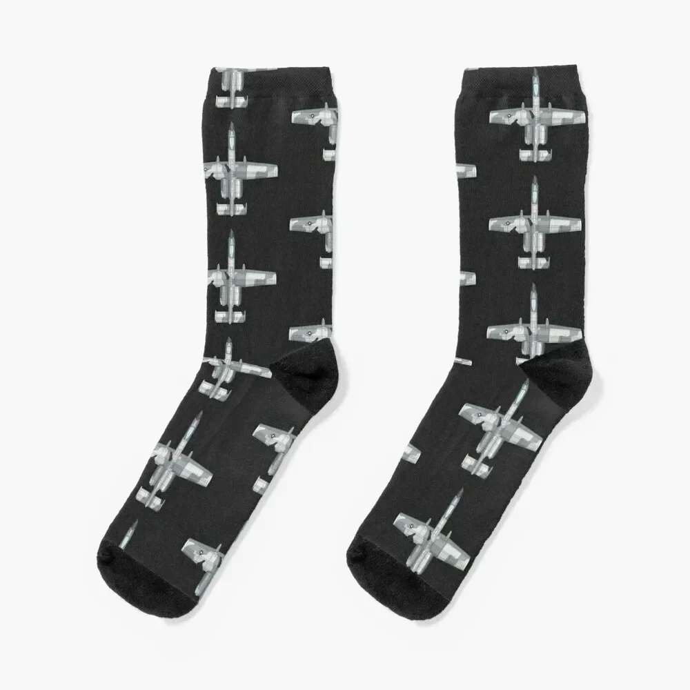 

The A-10 Thunderbolt Socks hiphop halloween christmas stocking Designer Man Socks Women's