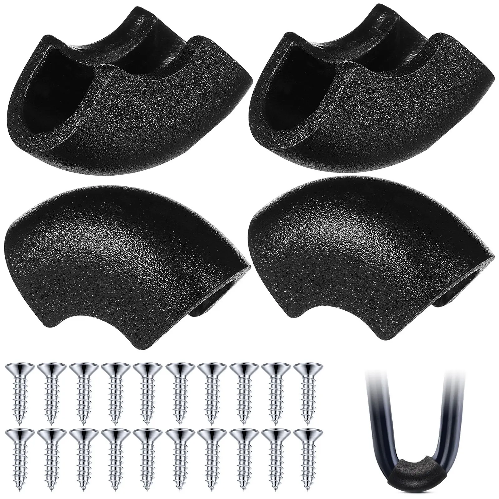 4Pcs Table Hairpin Leg Covers Plastic Feet Protectors Non Slip Furniture Pads for Chairs Coffee Tables Scratch