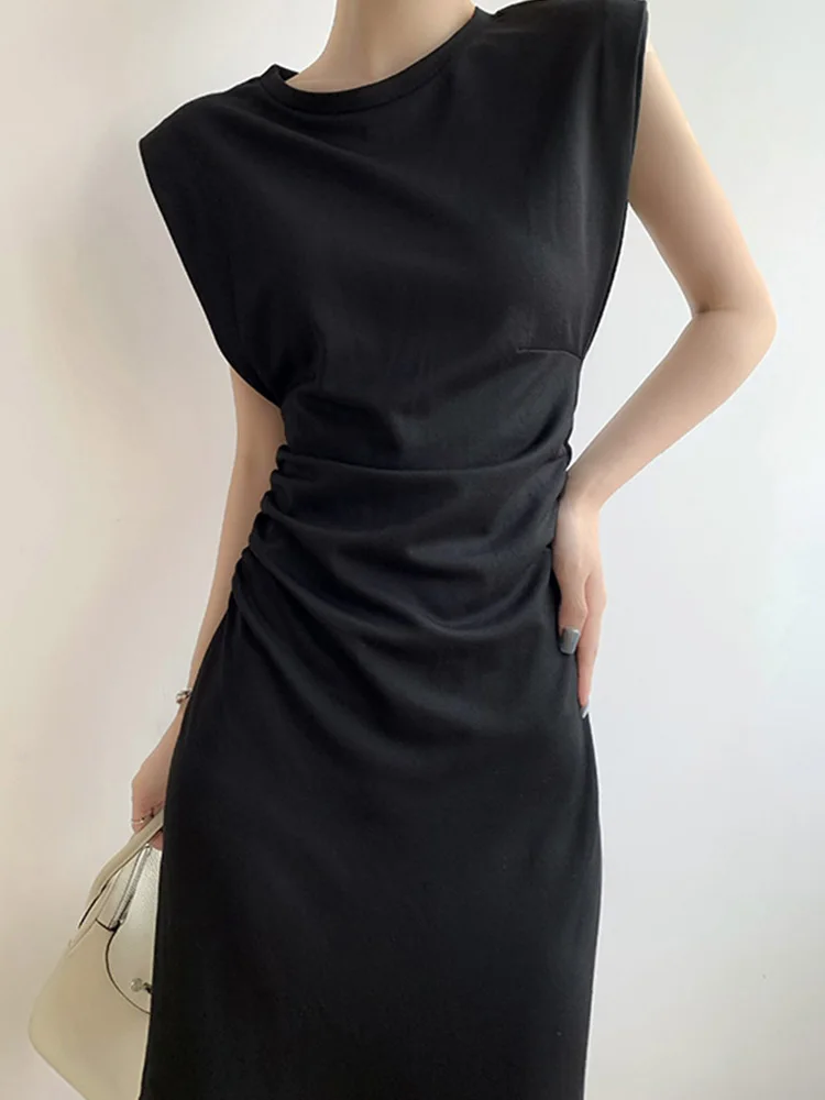 primavera-2025-abito-monopezzo-da-donna-nero-a-mezza-lunghezza-stile-gilet-con-spalline-imbottite-modellante-e-aderente-con-effetto-snellente-e-fascia-in-vita