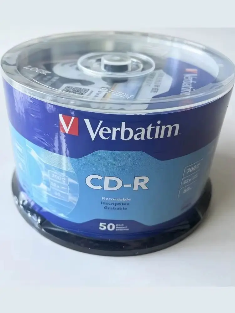 Puste srebrne dyski CD Verbatim CD-R 80min 700MB 52X 50Pack — zdjęcie produktu 6