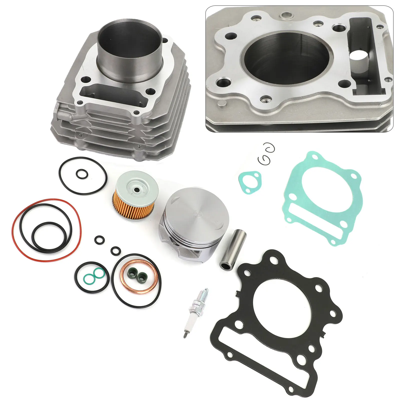 74mm Cylinder Piston Gasket Top End Rebuild Kit For 88-00 Honda TRX 300 Fourtrax FW 4x4 2x4