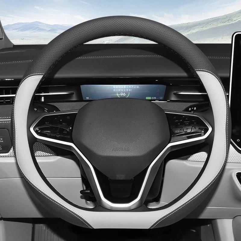 Для VW Volkswagen ID3 ID4X ID6 CROZZ Golf 8, кожаный чехол на руль Nappa, четырехсезонный универсальный противоскользящий автомобильный аксессуар