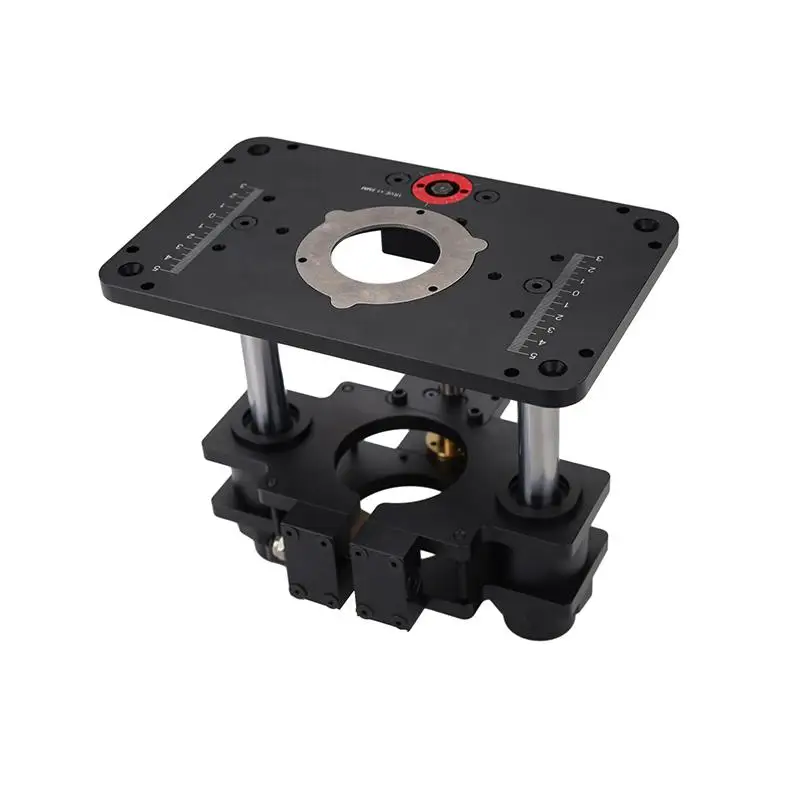 Edge trimmer flip-up lifting platform, woodworking table electric milling edge slotting and engraving workbench