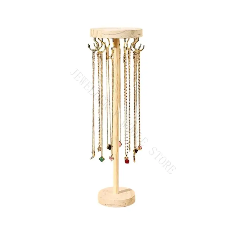 R7UF Natural Necklace Organizers With Stable Base Jewelry Display Holder Perfect For Retail And Use