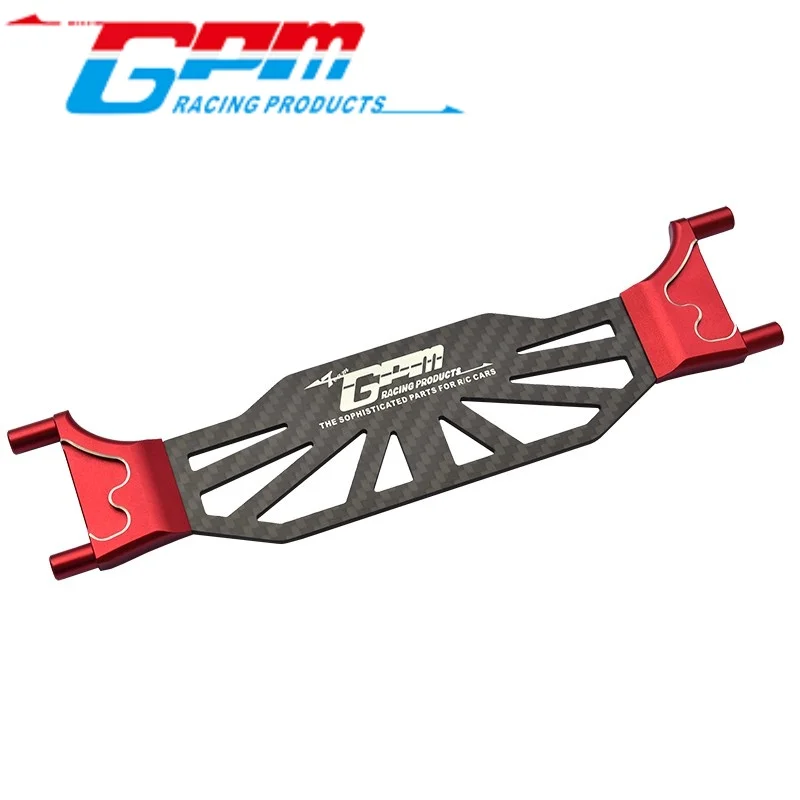 GPM GSLE0126 ALUMINUM 6061-T6 +CARBON FIBER BATTERY HOLD-DOWN FOR TRAXXAS 1/8 SLEDGE / MAXX SLASH RC Upgrade