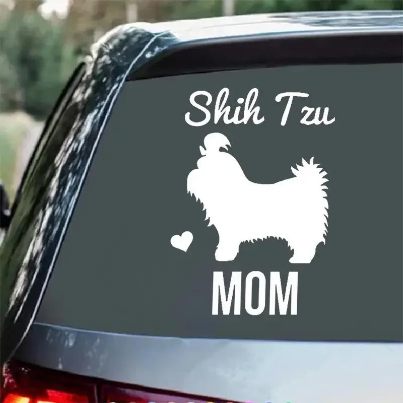 Cute Shih Tzu Dog Lover Car Stickers For Laptop Water Bottle Motorcycle Vehicle Paint Window Wall Cup Toolbox Guitar Scooter Dec