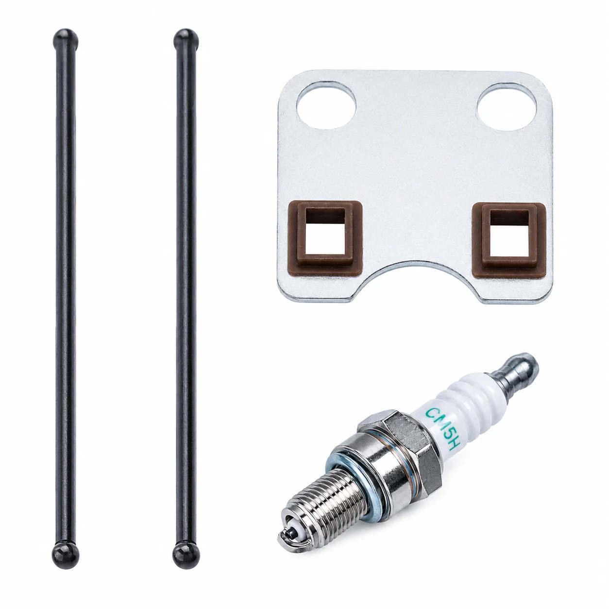 Push Rod Guide Plate Kit 14410-ZEO-010 Compatible with Honda GX160 GX200 5.5-6.5HP Lawn Mower Engine Parts Spark Plug Included