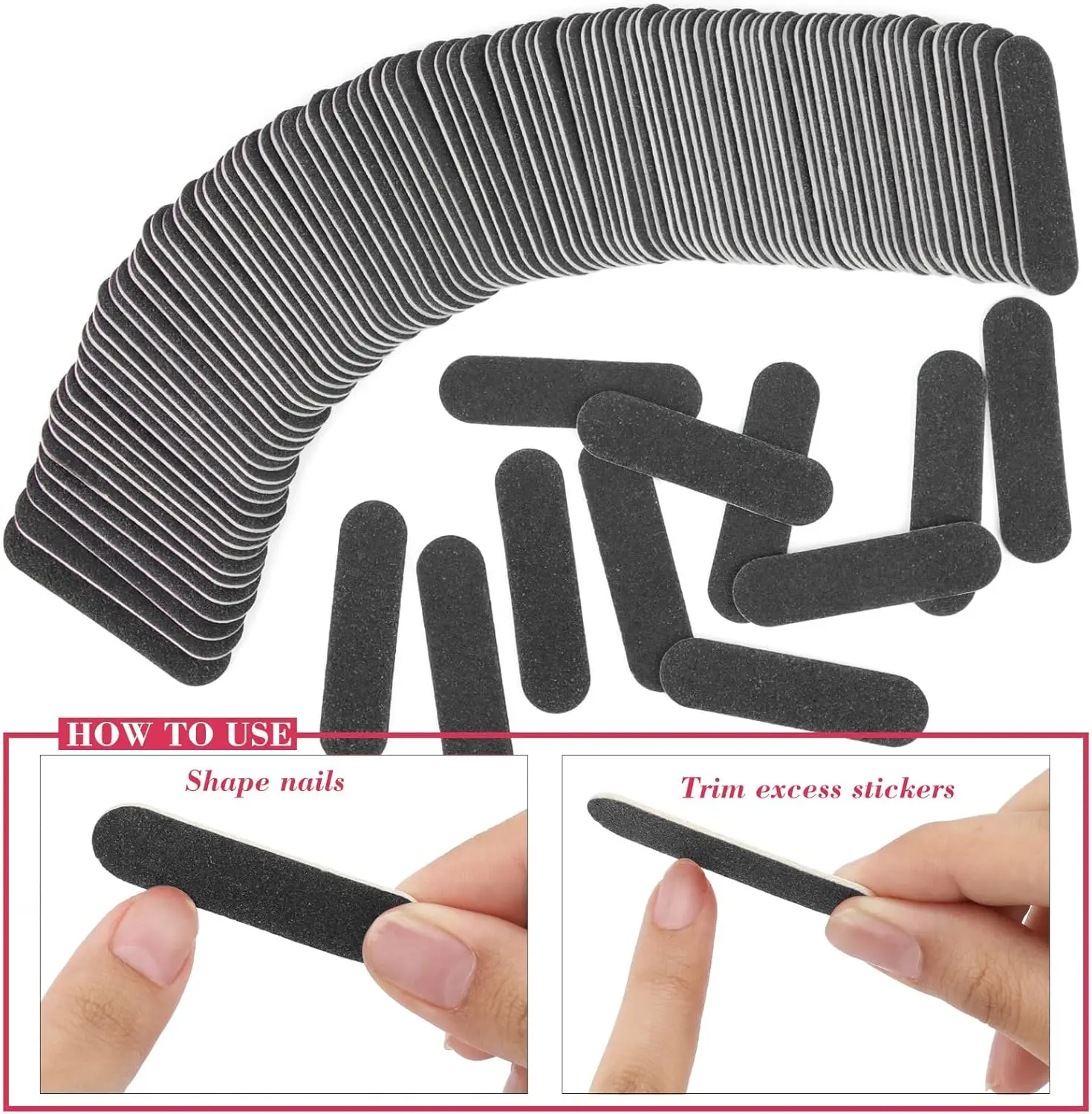 Doppelseitige Nagelfeilen Mini Holz Schleifpuffer Block Set für Gelpoliermittel Maniküre Pediküre Salon Professionelle Nail Art Tools – Detail 18
