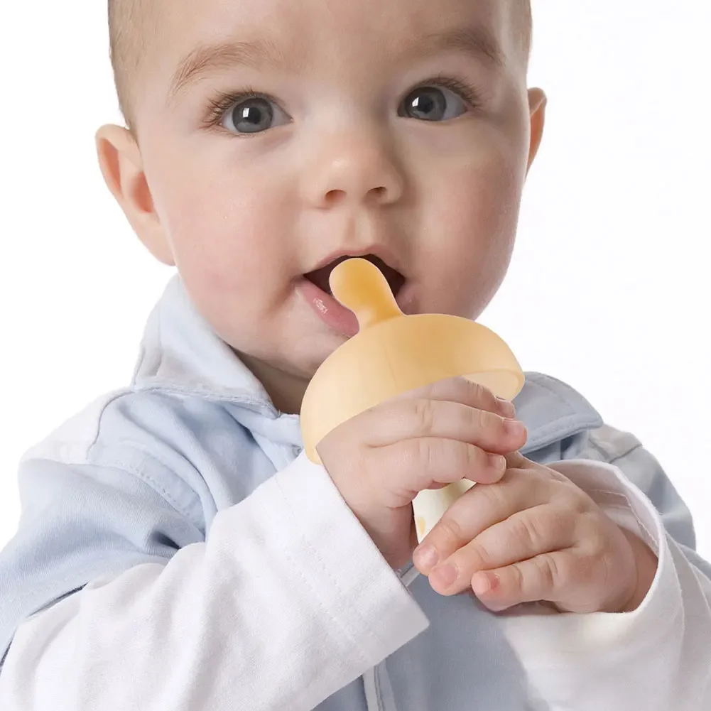 Zahnungshilfe für Säuglinge Geschenk für Zahnungsbaby's Baby-Kauspielzeug Neugeborenen-Silikon-Pilz-Beißspielzeug mit Etui – Detail 1