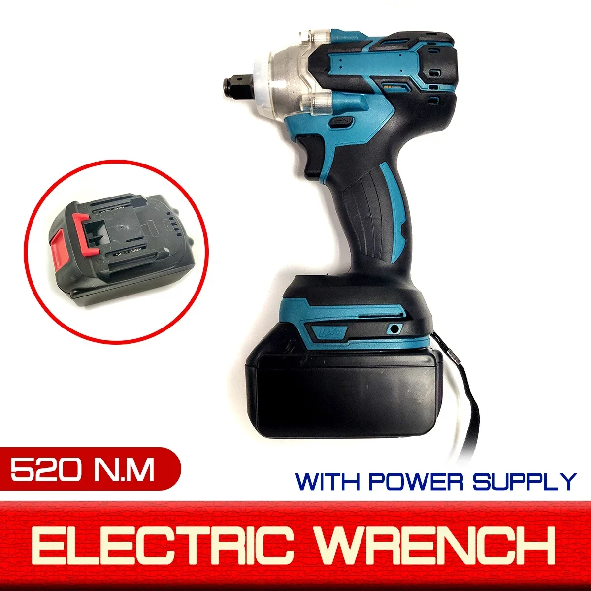 520Nm 18V Electric Wrench Brushless Impact Rechargeable Cordless 1/2 Socket Wrench Power Tool For Makita Battery DTW285Z