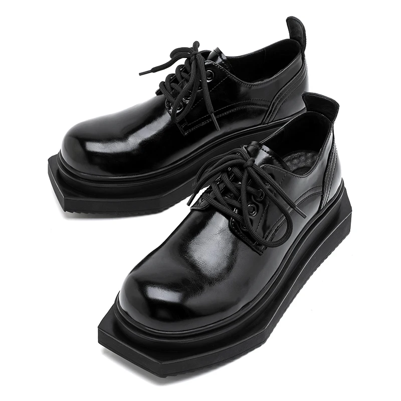 

Small Niche Formal Derby Leather Shoes