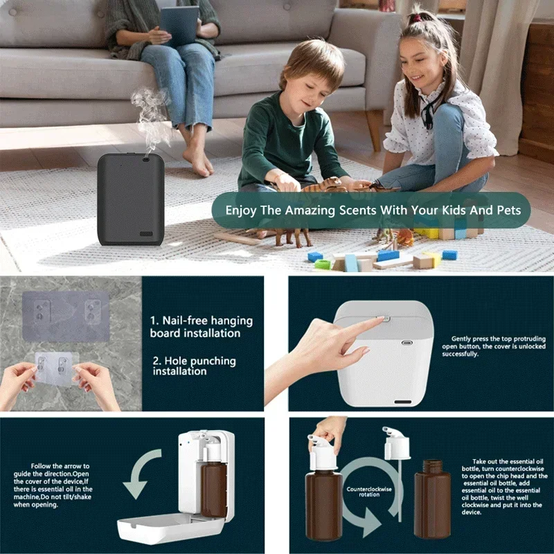 Smart Scent Air Machine for Home Room Fragrance Diffuser Electric Smell For Home Bluetooth Waterless Diffuser For Hotel Spa