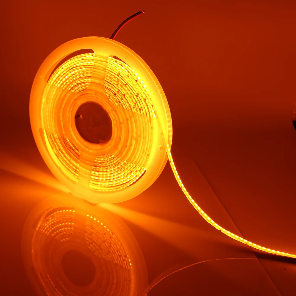 12V 2835 SMD LED Strip light Decoration 240LEDs/m Orange Lighting Flexible Ribbon Rope string LED tape Light 1/2/3/4/5m