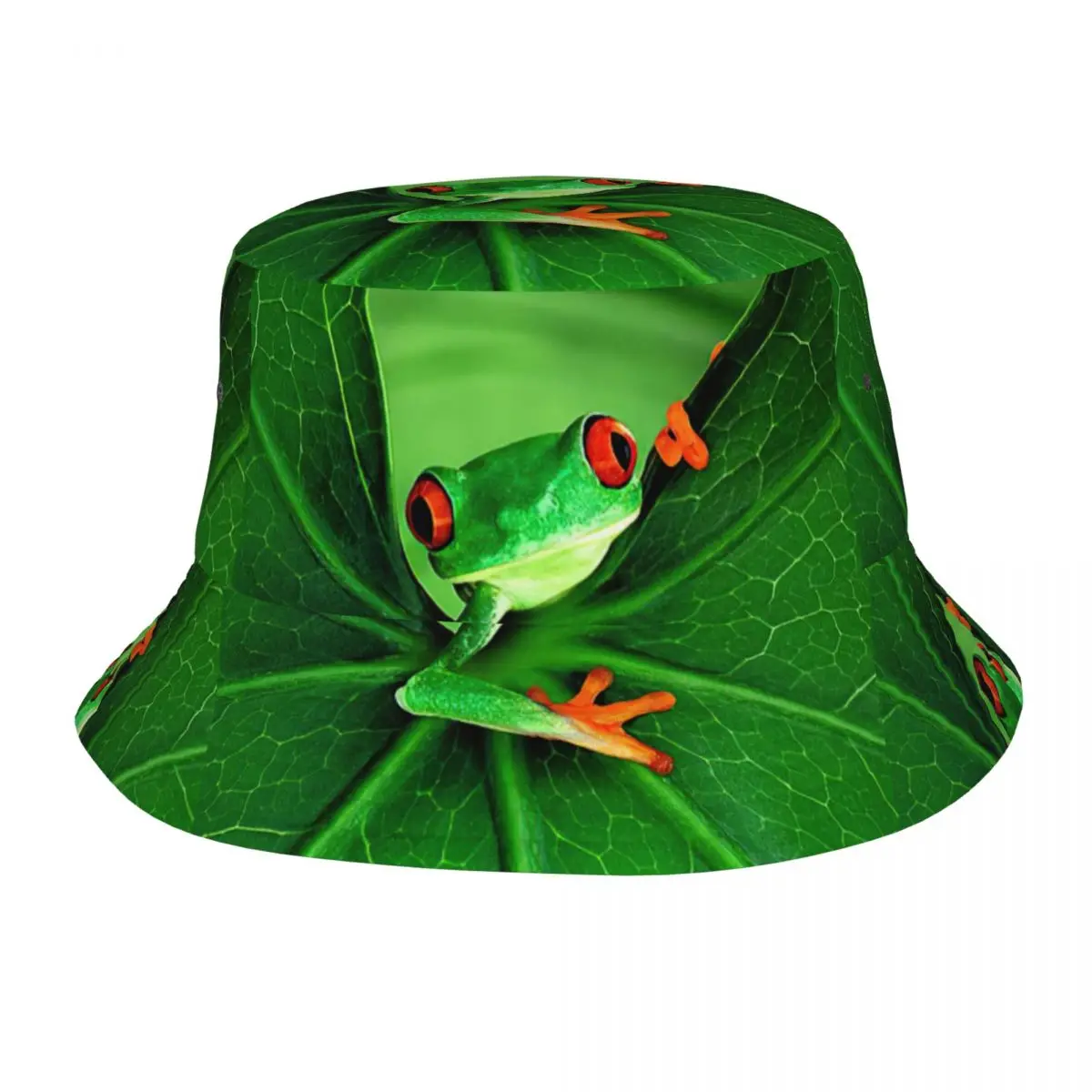 

Cute Frog Bucket Hat Bob Fisherman Cap Outdoor Travel Sun Visor Fashion Panama