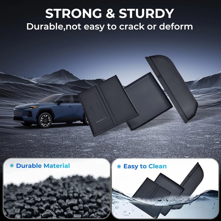 Kabellose Ladestation und rutschfeste Matte für Toyota RAV4 2026 LHD – Schutzmatte für die Mittelkonsole und Organizer für die Beifahrerseite – Detail 4