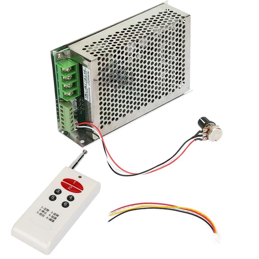 

Wireless Remote Control DC Motor Governor Speed Controller 12V/24V/30V 30A Forward and Reverse