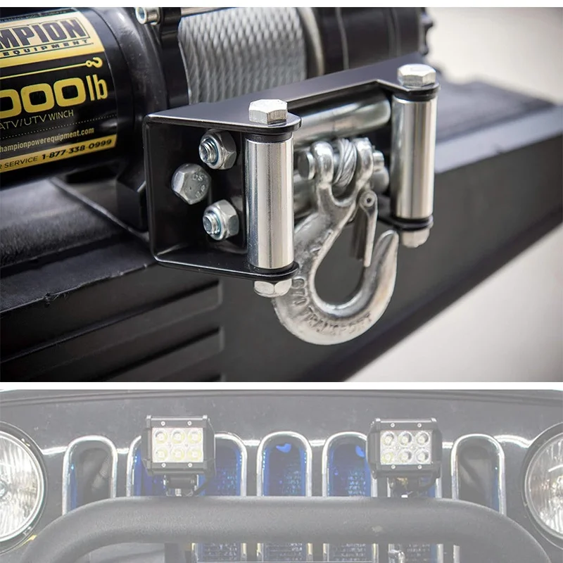 Galvanized Heavy Duty 4 Roller Fairlead Winch Accessories 110mm 4.3in Guide For Off Road Electric Wire Rope All Sizes