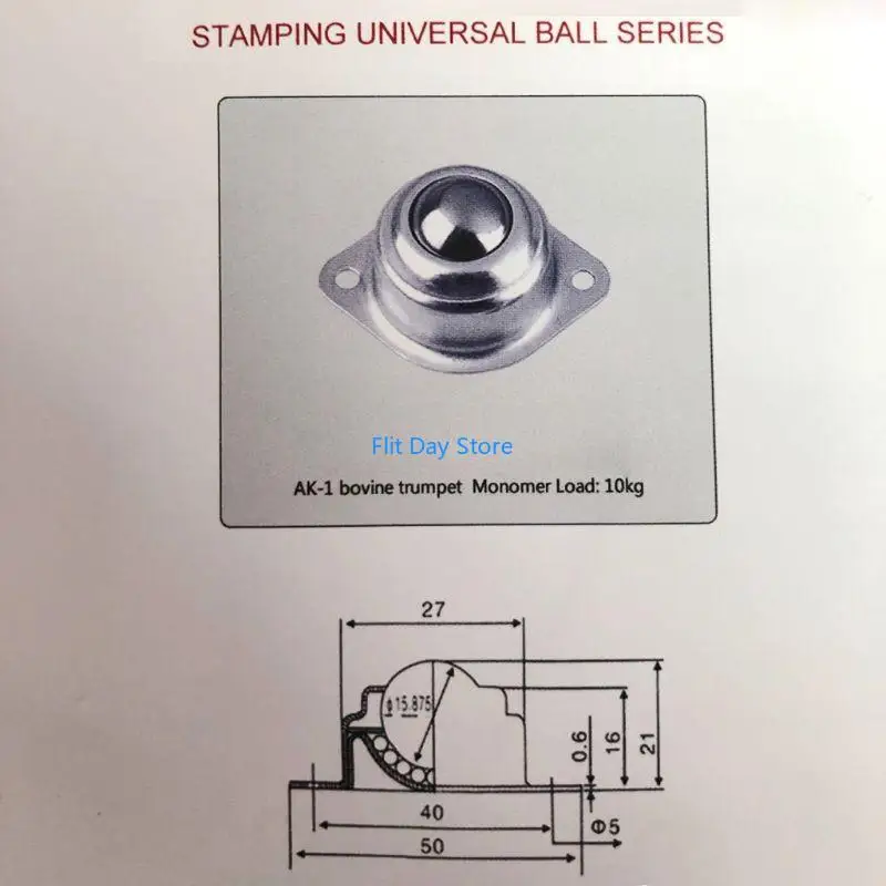 F92C Mini Casters Zinc Alloy Universal 360 Degree Rotatable Round Ball Pulley Storage Box Roller