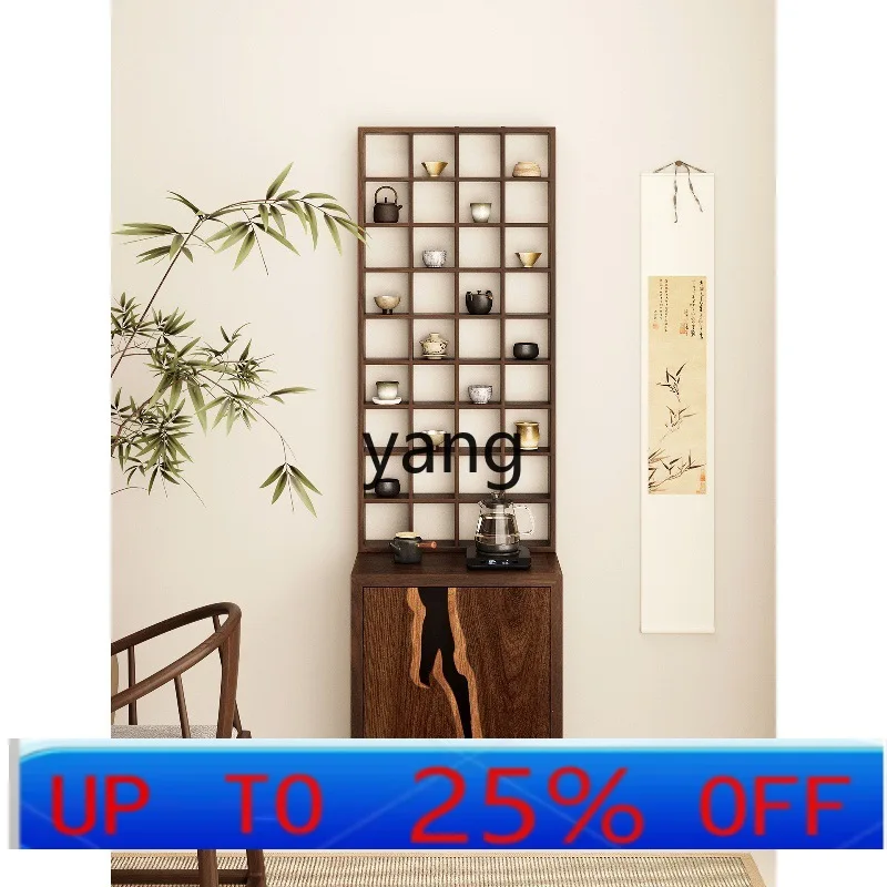 

LMM tea cabinet solid wood tea cup holder Duobao Pavilion storage antique shelf
