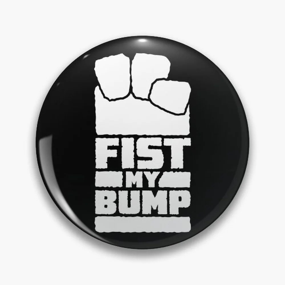 Fist My Bump Space Alien Pin Holographic Star Heart Pin Brooches Laminated Button Fashion Accessory