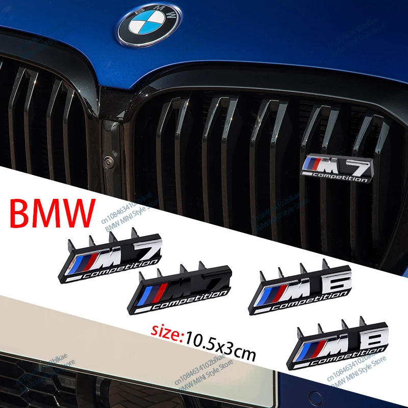 3D Emblem Car Front Grill Badge M1 M2 M3 M4 M5 M6 M7 M8 Competition E92 E93 F36  G01 G02 G05 G11 G12 G21 G29 G30 G31 G32 G38 F30