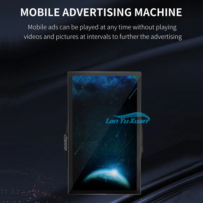 2 pieces 21.5 23.8 27 32 inch Movable Billboard Advertising  walking  Backpack LCD advertising display