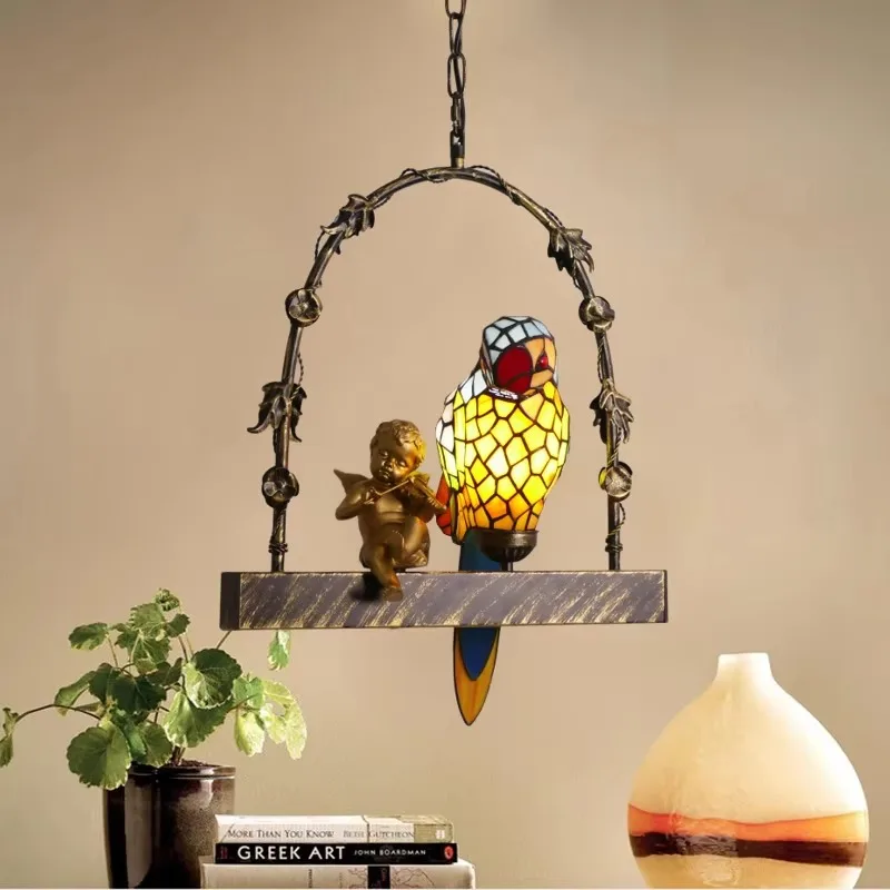 

Parrot series handmade lampshade, living room dining room bar, corridor decorative chandelier