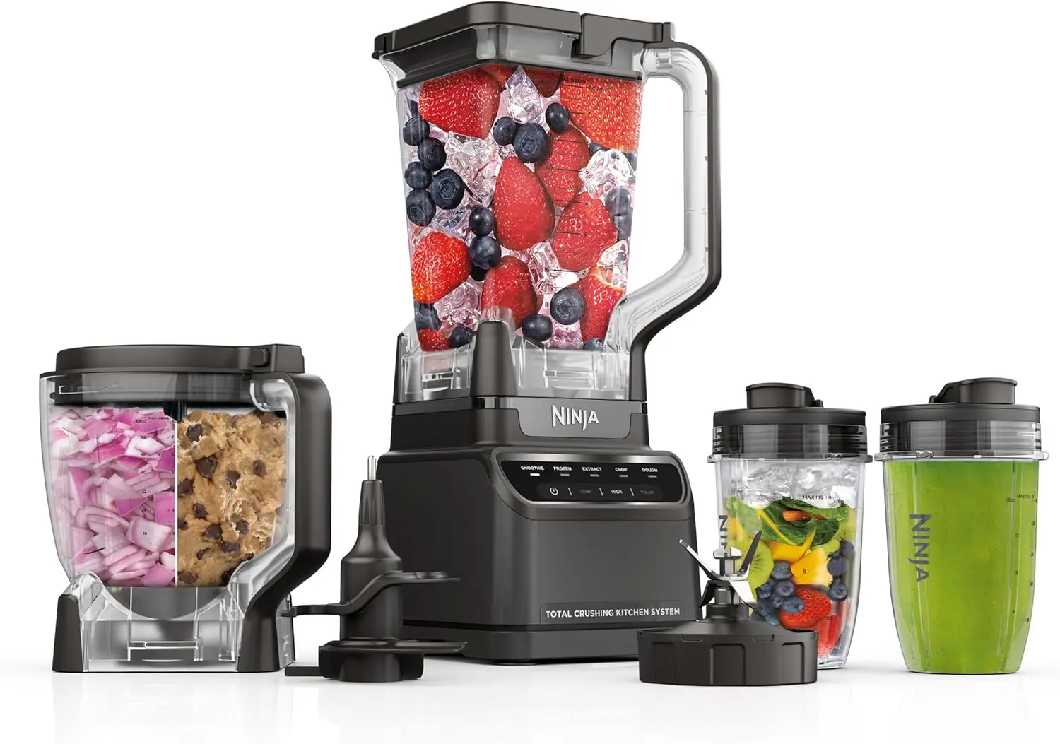 Ninja BR601AMZ Ninja Total Crushing Kitchen System for Smoothie, Frozen, Extract, Chop & Dough,1200 Watt,72-oz.Full-Size Pitcher