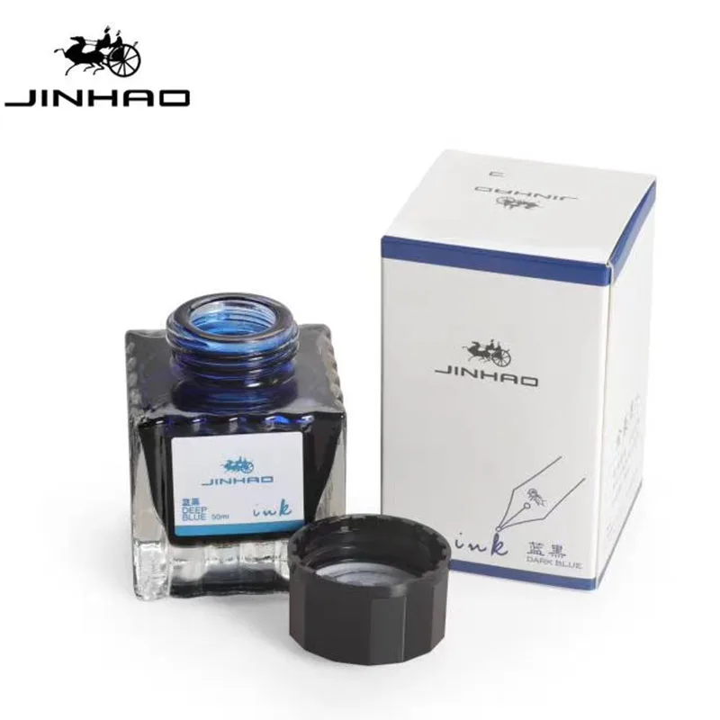 1 Flasche Jinhao 5001 Premium 50 ml Füllfederhaltertinte, Schwarz, Blau, Blau-Schwarz, sanftes Schreiben, geeignet für Kalligrafie-Stifte – Detail 1