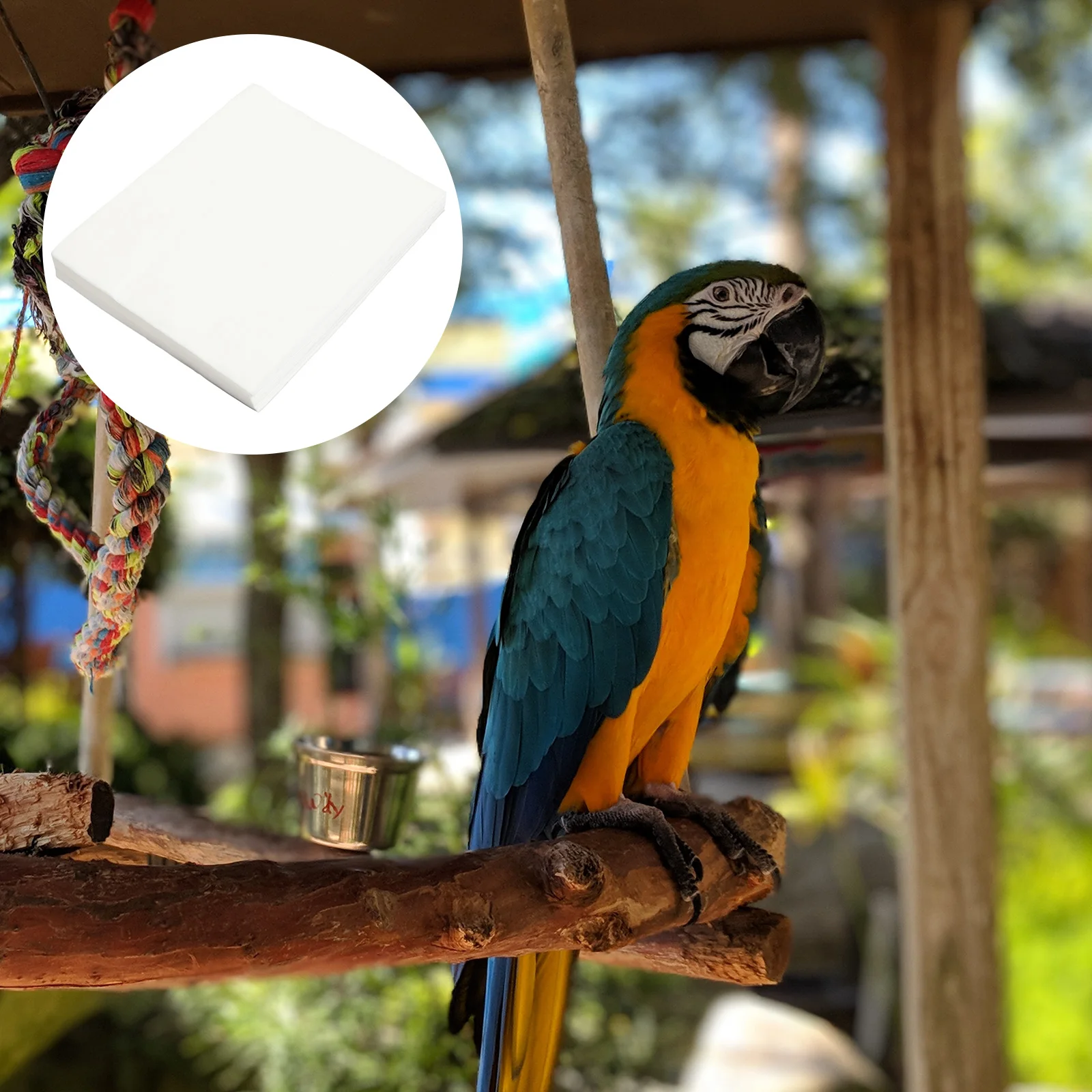 

100pcs Disposable Poop Pads For Bird Liner Thick Non-Woven Cloth Mat Pet Parrot Cage Cloth Cage Liners Supplies