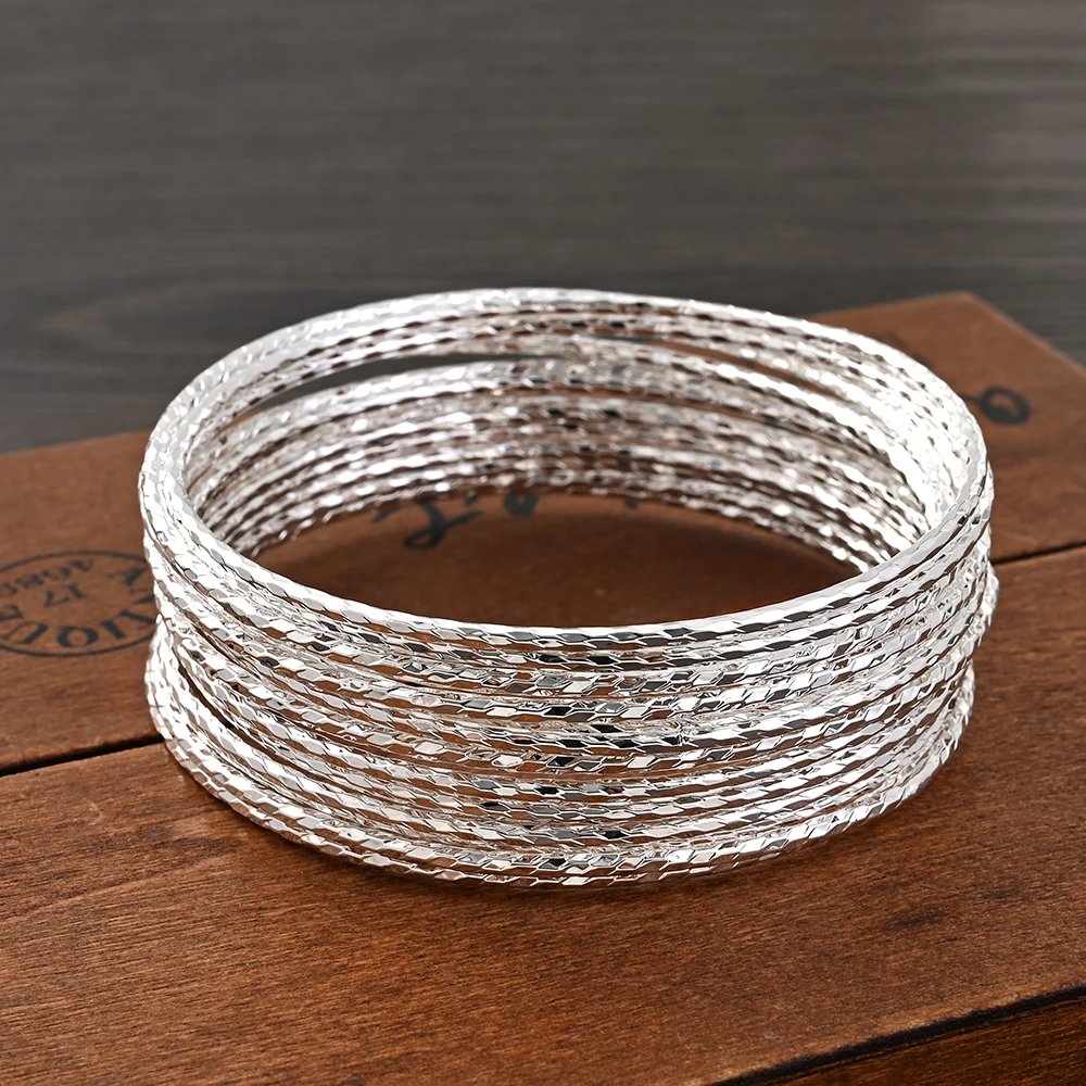 

Silver Filled 65mm Cute Bangles Ethiopian Africa Bracelet For Women African Bride Wedding Party Habesha Jewelry Gifts