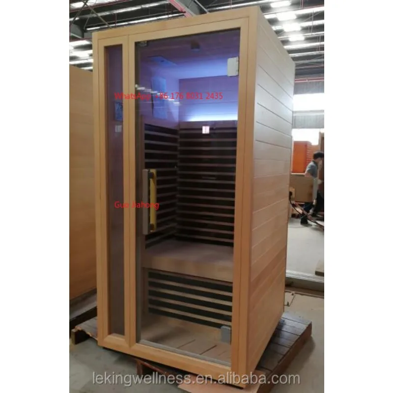 

Modern Hemlock Full Spectrum Far Indoor Sauna Room for 1-3 Person Using