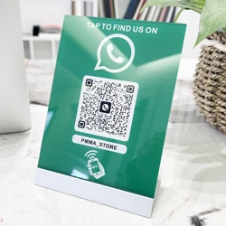 NFC Induction Acrylic Whatsapp QR Code Sign Customized Social Media Board