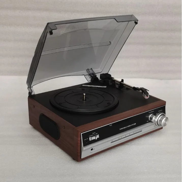 Multifunctional Vinyl Record Player, Retro Phonograph with CD, Cassette, Bluetooth, USB, LP Turntable, All-in-1 Gift