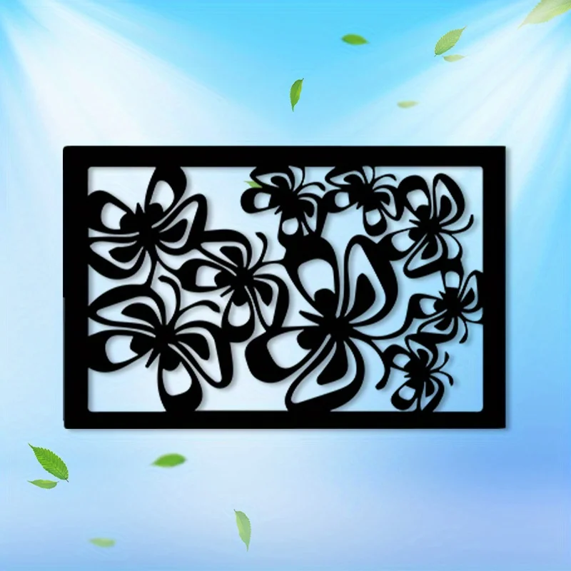 

1 шт. металлического настенного декора с изображением бабочки и цветов, цветочная настенная статуя, отлично подходит для стен гостиной.