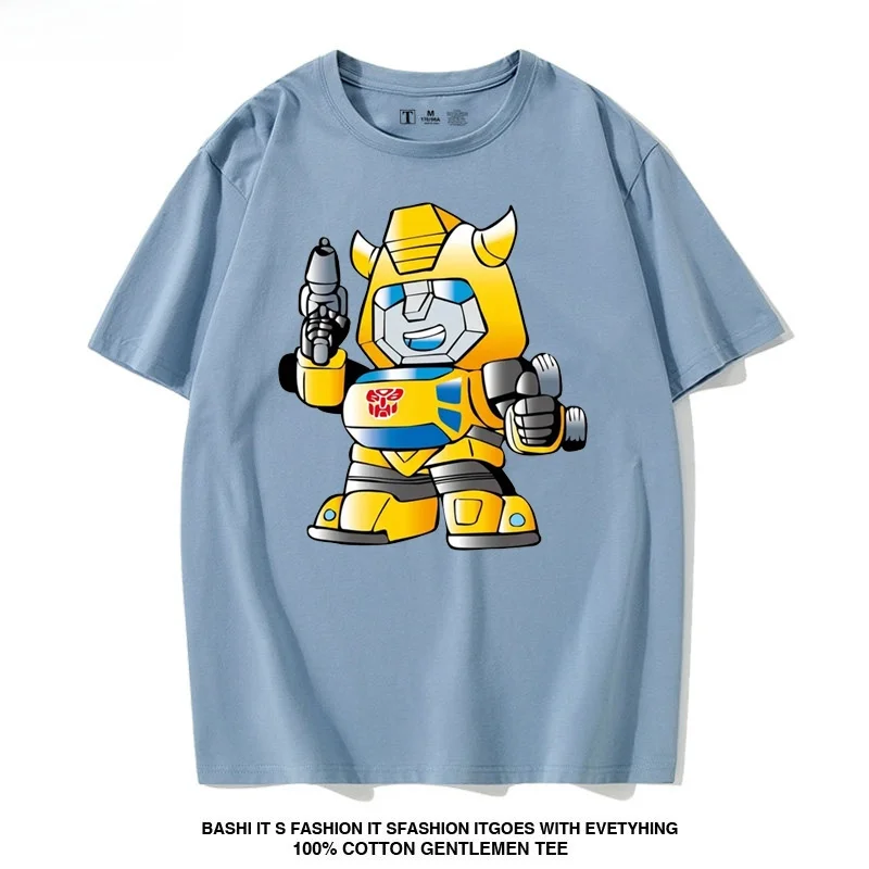 

Футболка Optimus Prime мужская повседневная хлопковая с коротким рукавом и принтом для студентов, летняя модная молодежная брендовая модель