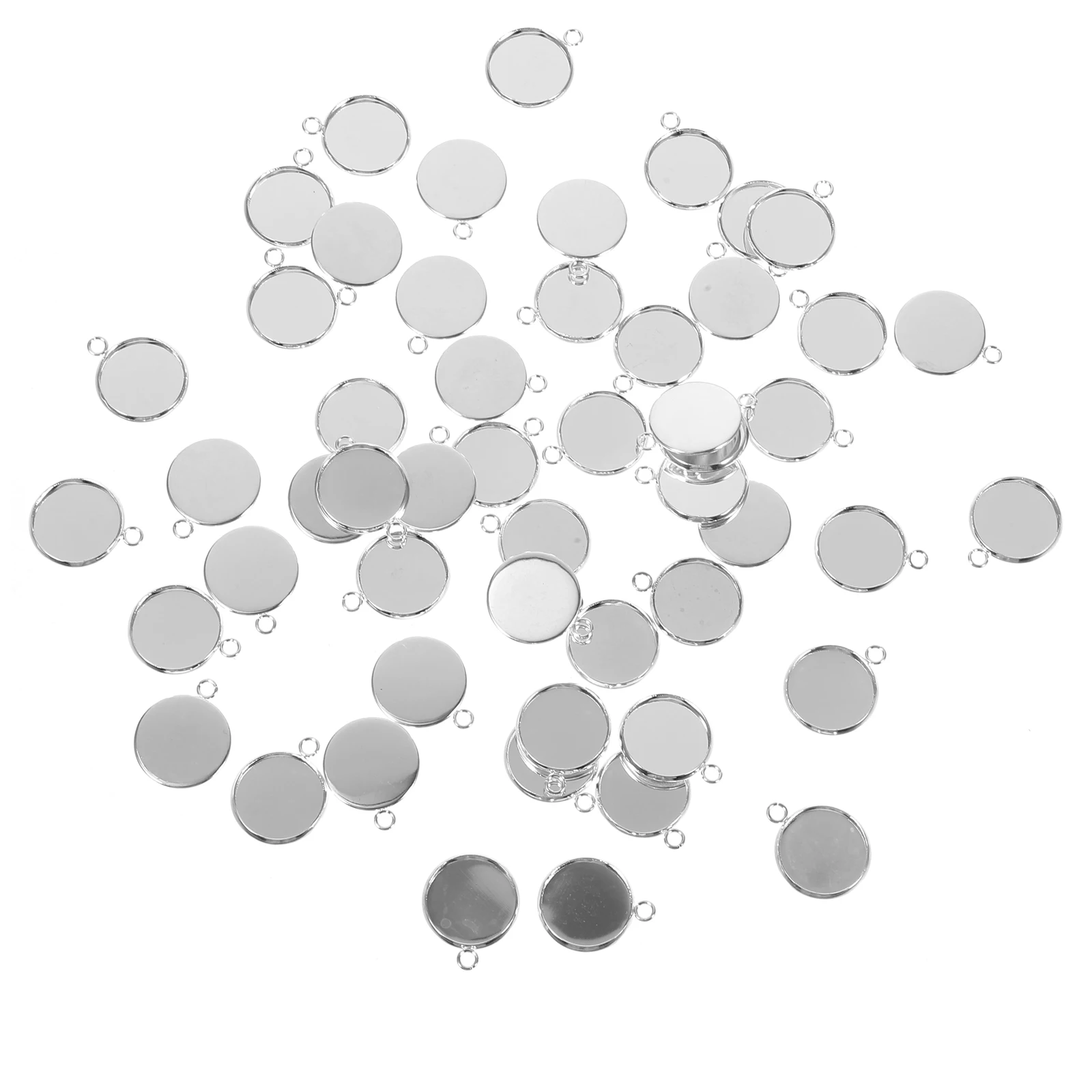 

50 Pcs 16mm Ear Clip Accessories DIY Earrings Materials Stainless Steel Clips Jewelry Making Supplies Charm Gifts