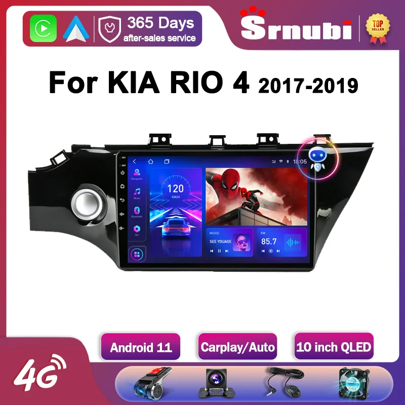 

Srnubi Android 11 Car Radio for KIA RIO 4 2017-2019 2020 Multimedia Video Player GPS 2 Din Navigaion Carplay Stereo Head Unit